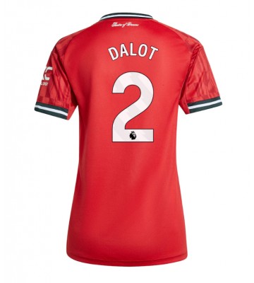 Manchester United Diogo Dalot #2 Replika Hemmatröja Damer 2025-26 Kortärmad